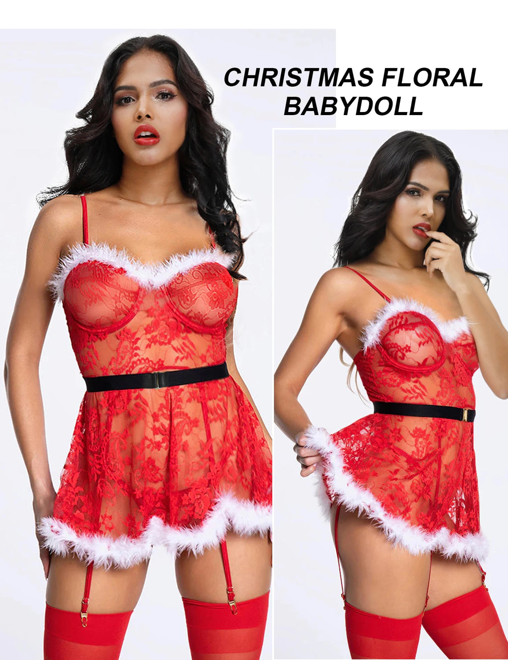 Festive Fantasy Christmas Babydoll