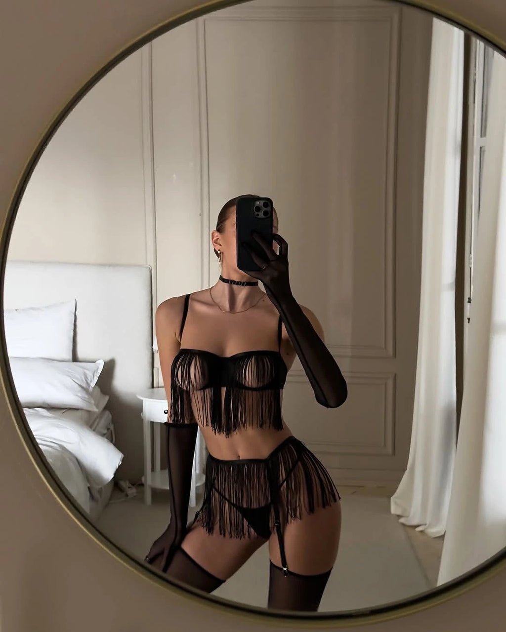 Midnight Fringe Seduction Set