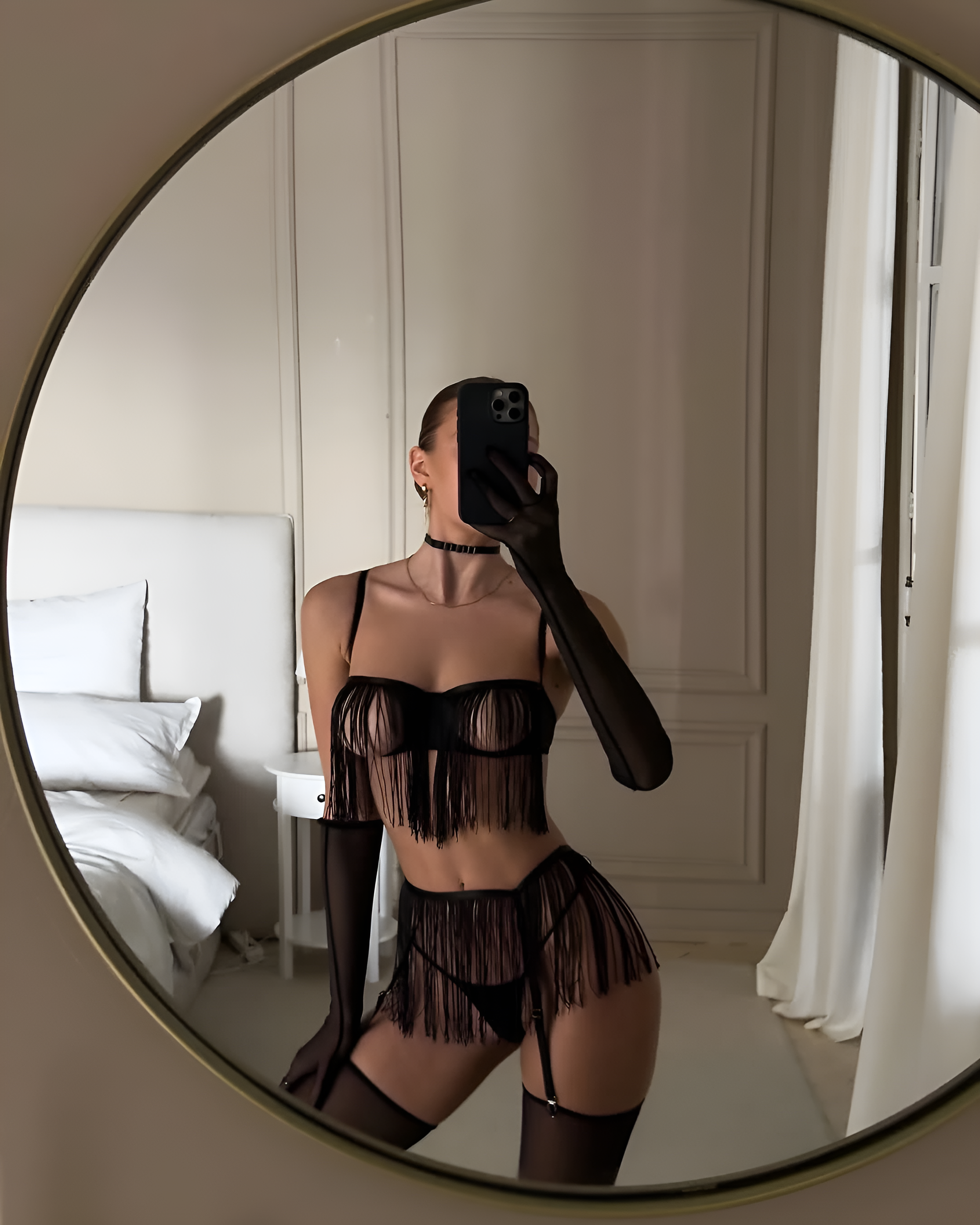 Midnight Fringe Seduction Set
