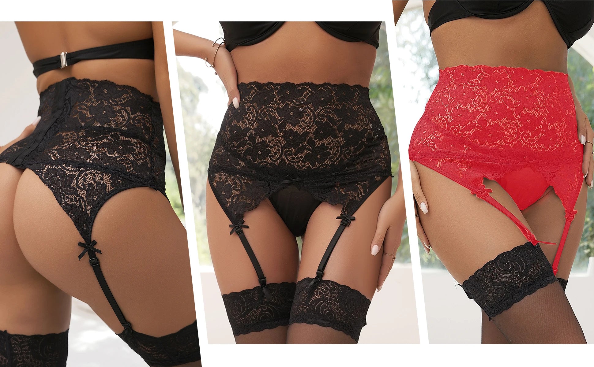 Midnight Temptation Suspender Set