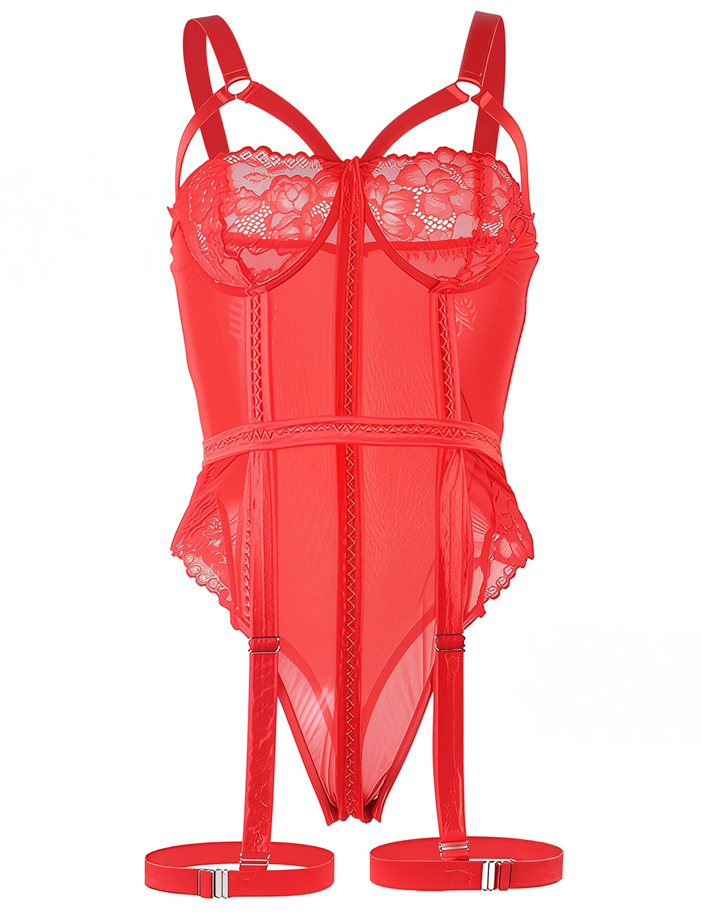 Scarlet Flame Lace Babydoll