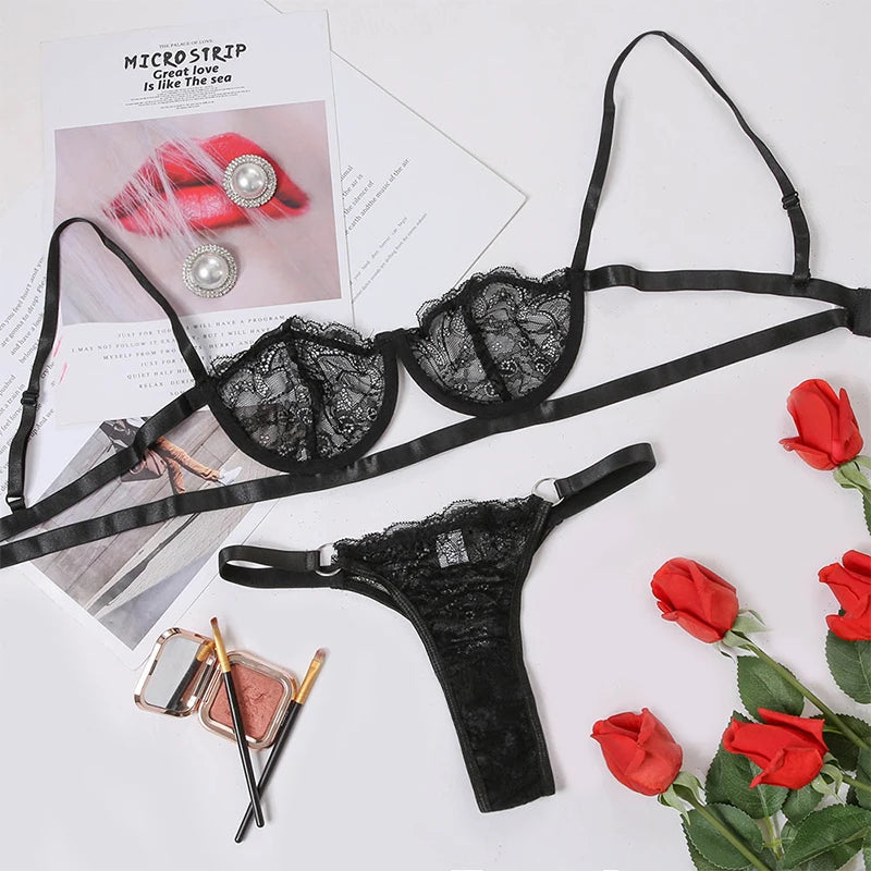 Rose Whisper Lace Set