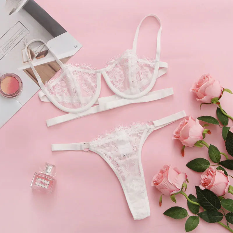 Rose Whisper Lace Set