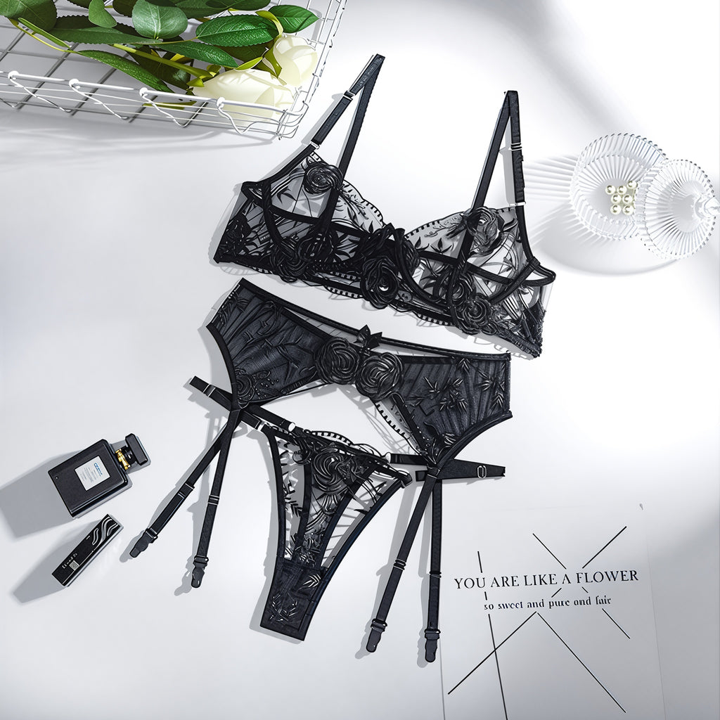 Velvet Noir Mesh Teddy