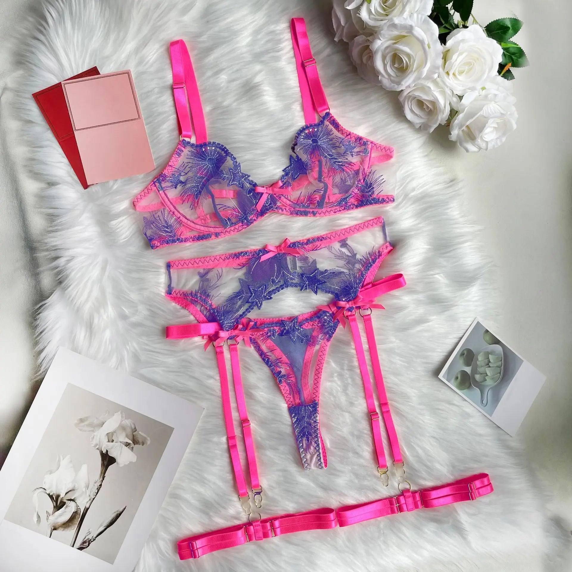Violet Flame Bra Set
