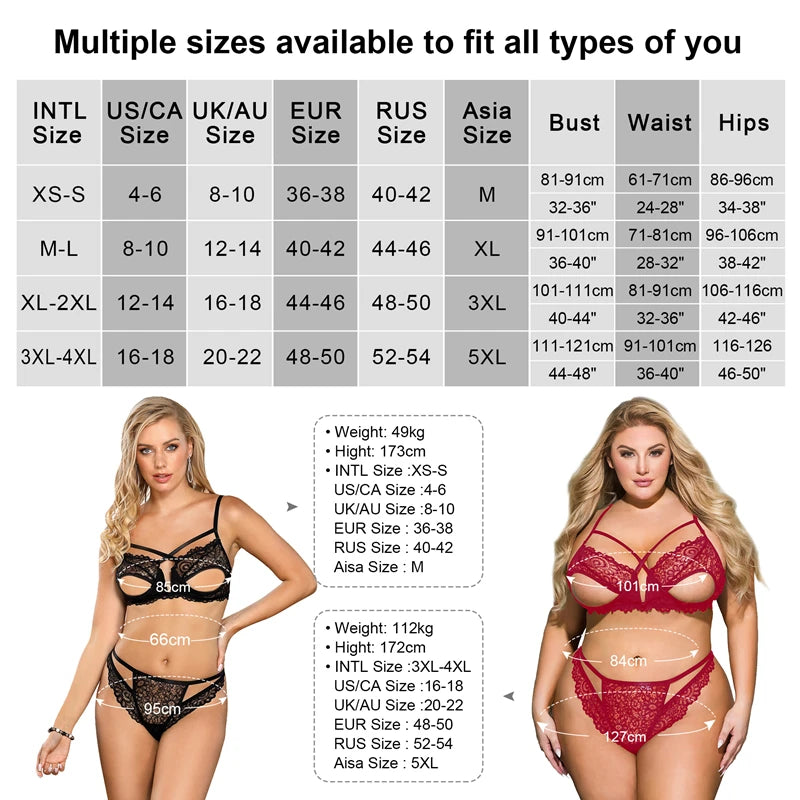 Midnight Queen Lace Set