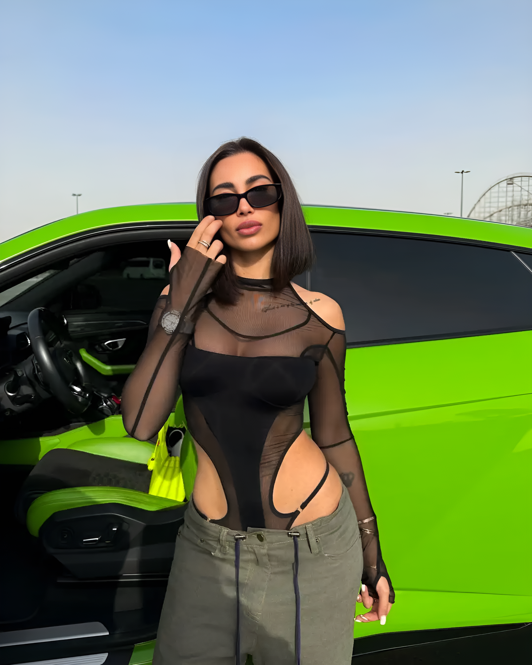 Noir Eclipse Mesh Bodysuit