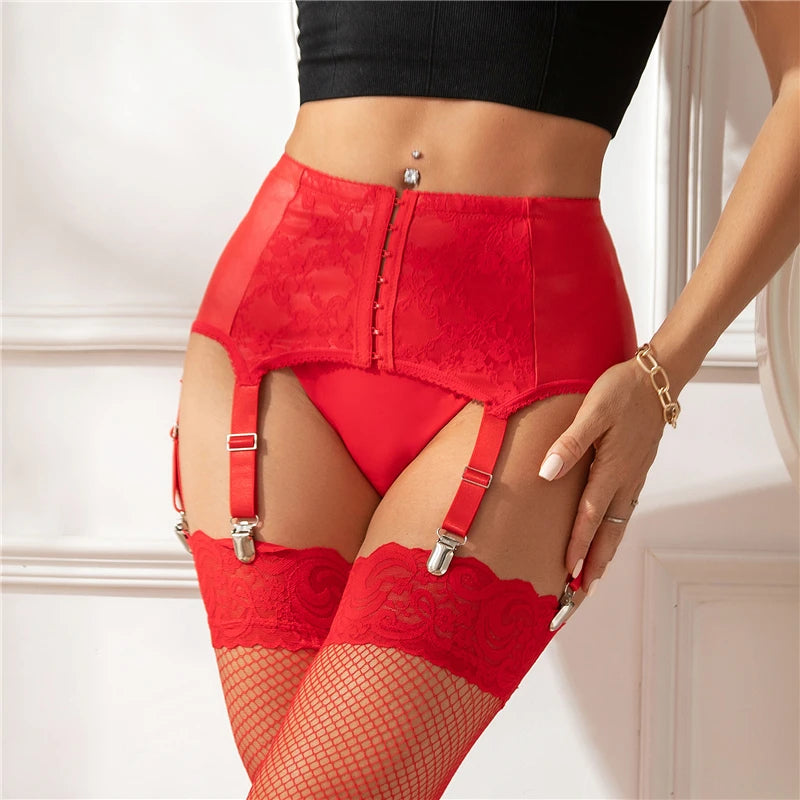 Noir Hourglass Garter Set