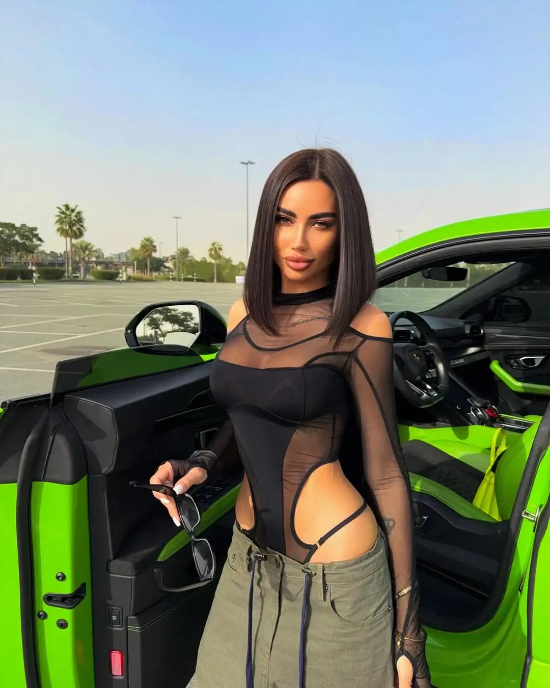 Noir Eclipse Mesh Bodysuit