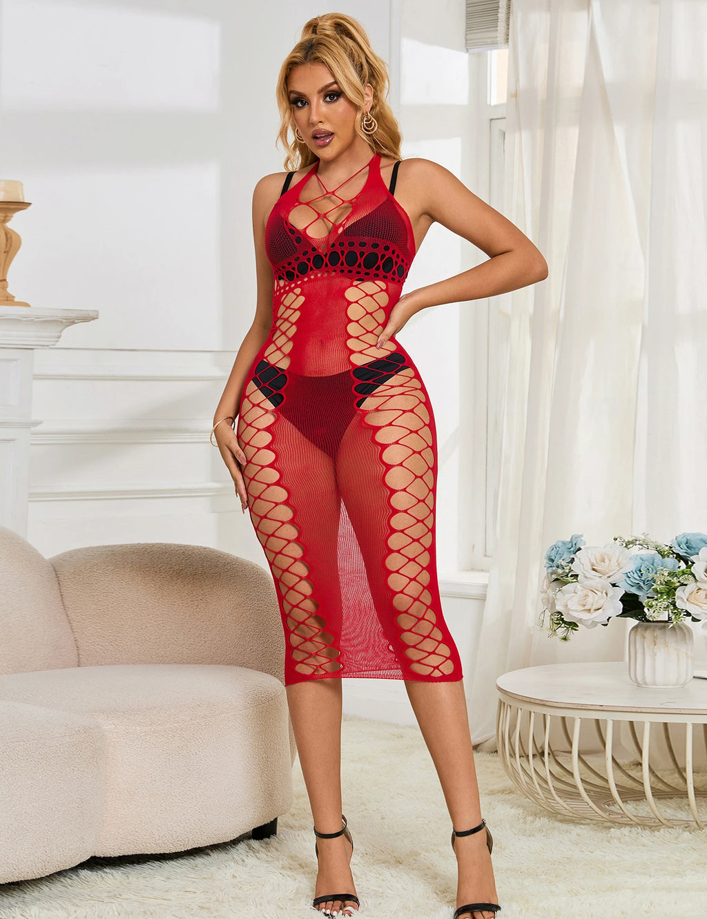 aven Desire Fishnet Bodystocking